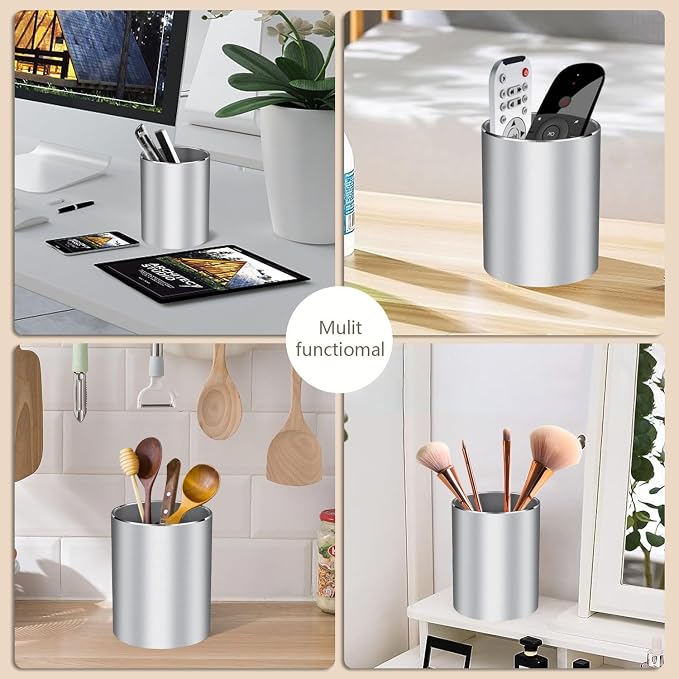 Pen holder, aluminum alloy waterproof pen holder, desktop simple and modern - Image 3
