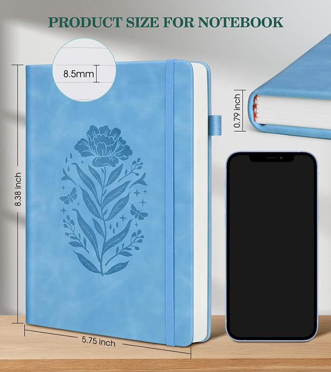 Lined Journal Notebook for Men Women, A5 Leather Journals for Writing, Travel - Image 4