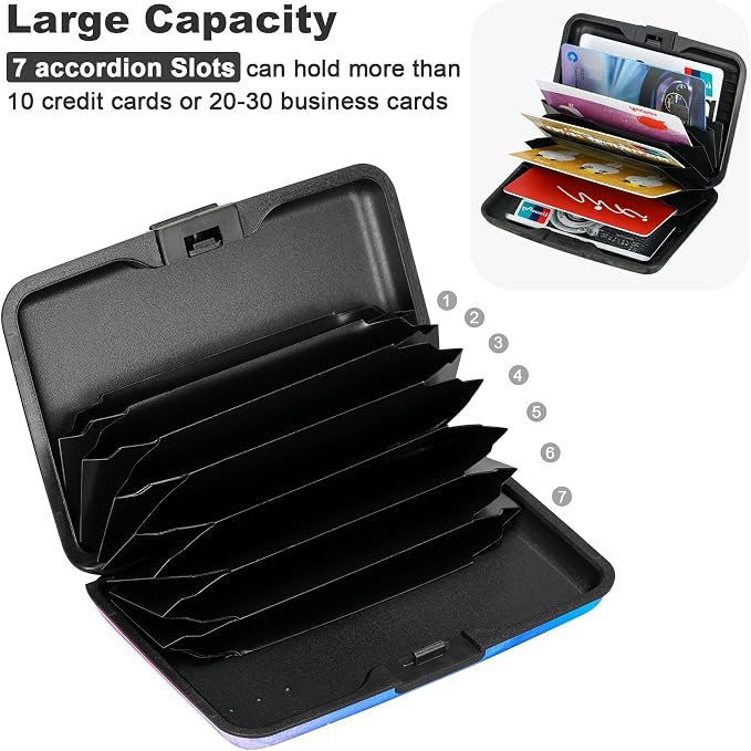 ELFISH RFID Blocking Credit Card Protector Aluminum ID Case Hard Shell Business - Image 5