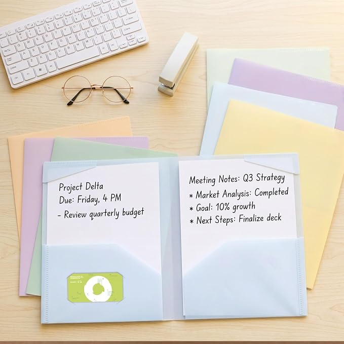 EOOUT 24pcs Plastic Folders - Image 2