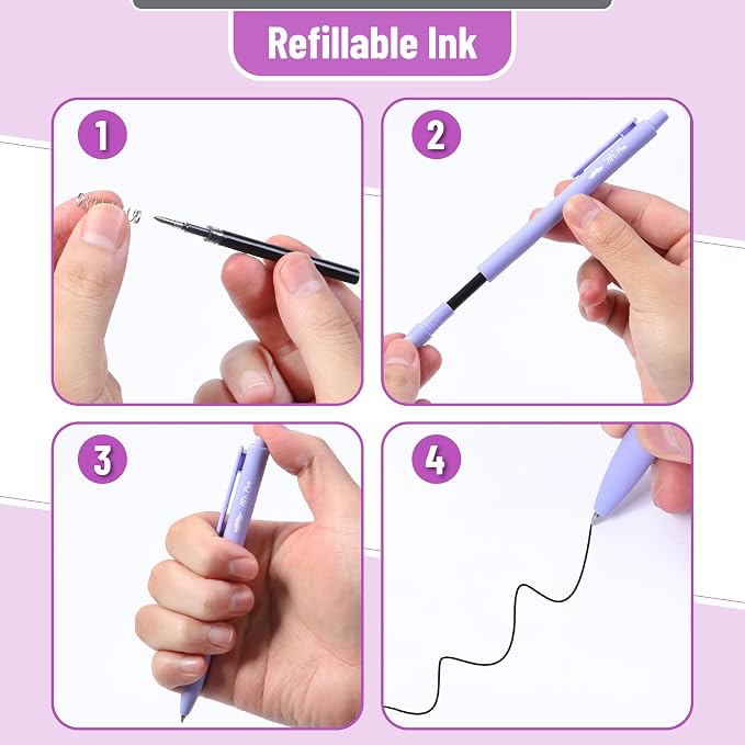 Mr. Pen- Retractable Gel Pens, 12 Pack, Lavender Legacy Barrel | Fine Point - Image 5
