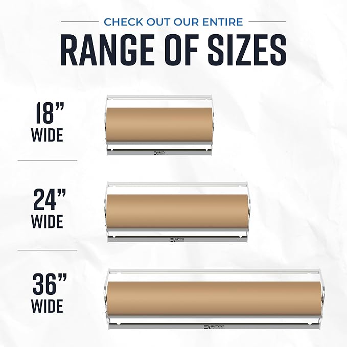 Bryco Goods - 24 Inches All Paper Roll Dispenser and Cutter Made of Heavy-Duty - Image 8