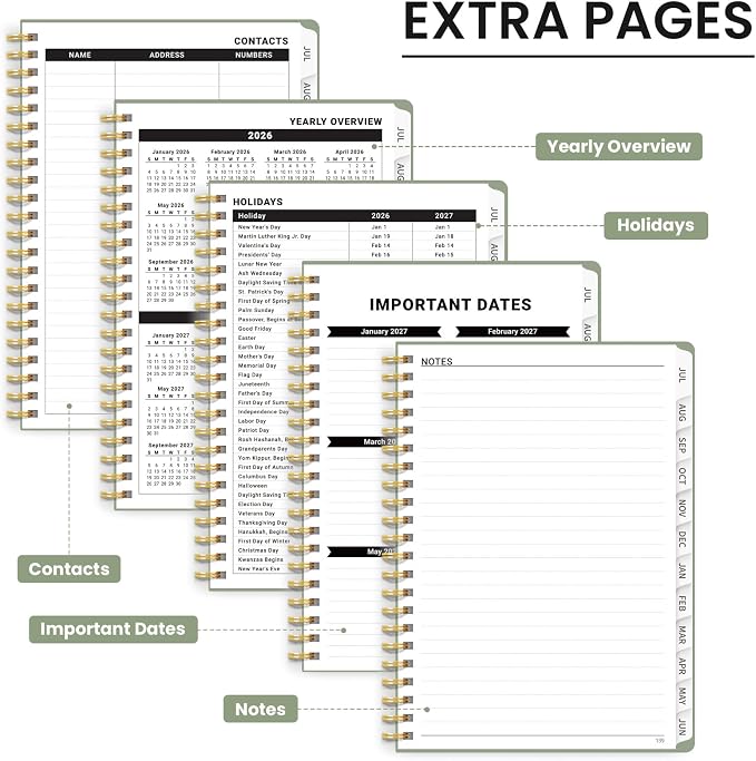 Planner 2026-2027 for Women & Men, Academic Monthly and Weekly Calendar Planner - Image 6