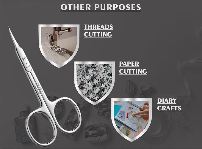 SILLVER Cuticle Scissors Curved Blade - Image 5