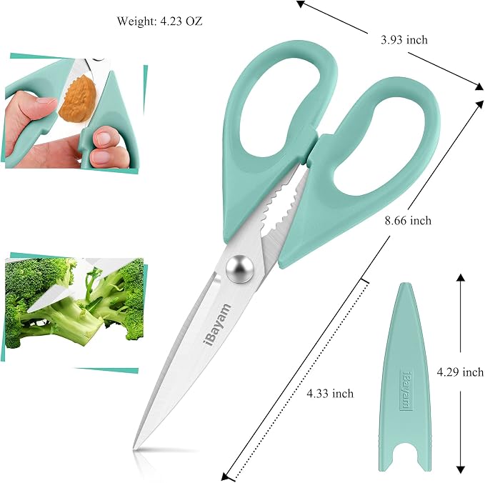 iBayam 2 Pack All Purpose Kitchen Shears Heavy Duty - Image 3