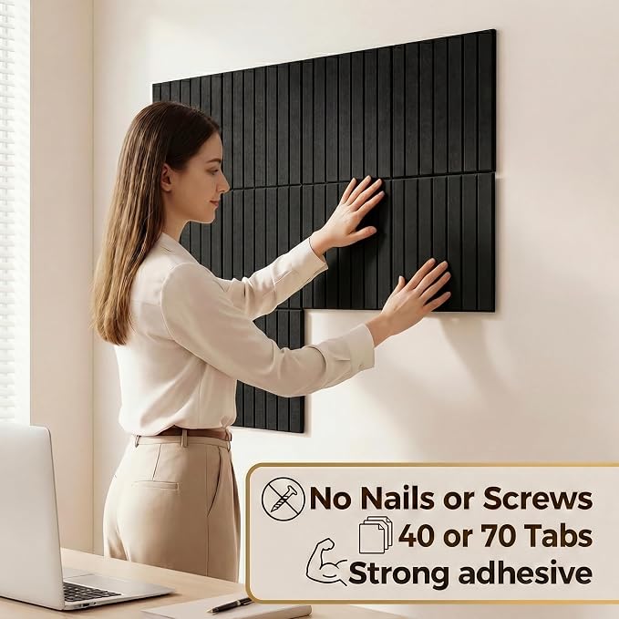 AHEONLAR Felt Bulletin Board 48" x 36", Cork Boards - Image 5