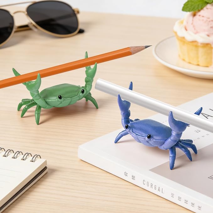 2 Pack Desk Crab Pen Holder, Creative Weightlifting Crab Pencil Stand Holder - Image 7