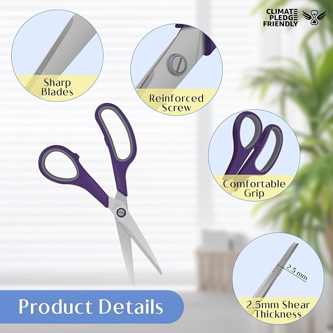 3 Pack Scissors Set, 8.3" Heavy Duty Scissors - Image 3