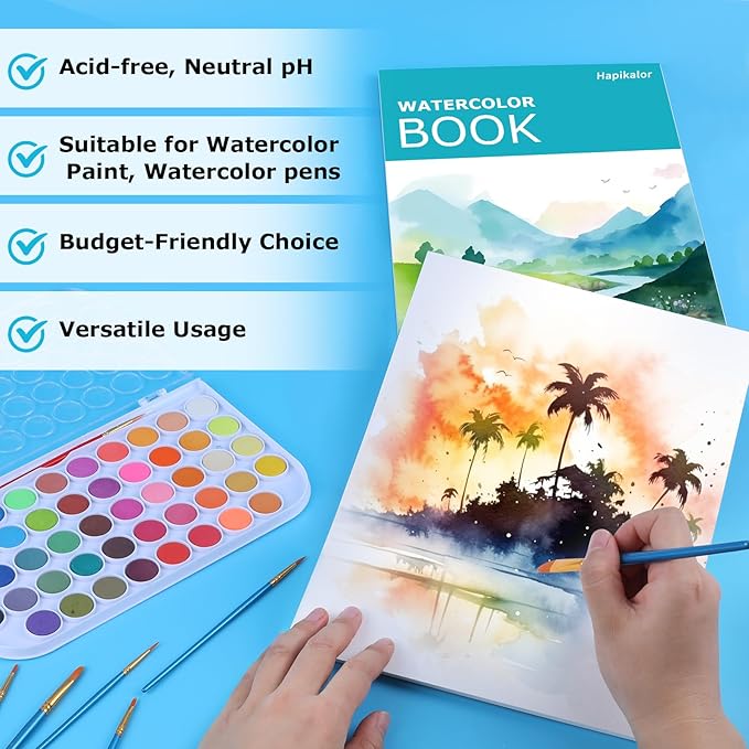 Hapikalor 5.5"x8.5"Watercolor Small Sketchbook - Image 3