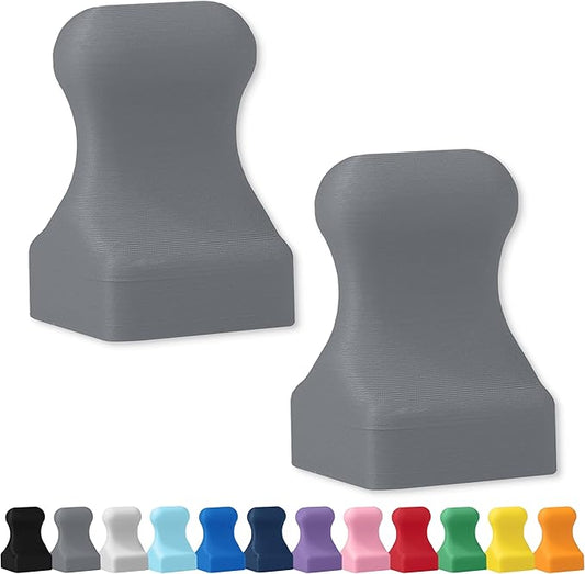 Glassboard Studio MiniPawn Magnet - Strong Neodymium Rare Earth Magnets for Fridge, Whiteboard, Locker & Magnetic Glassboards - Ideal for Crafting & Office Use - Strong Fridge Magnets (Steel Gray, 2)-DeskLoop Office