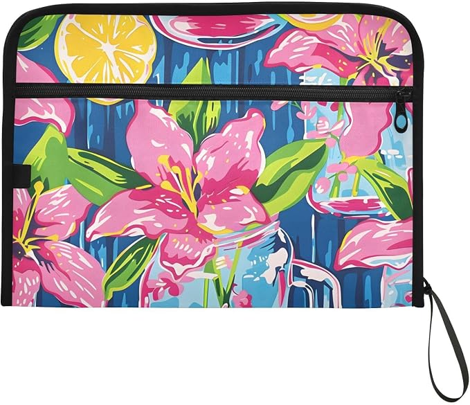 Expanding File Folder Lily Pulitzer Mason Jars Accordion File Organizer 13 - Image 7