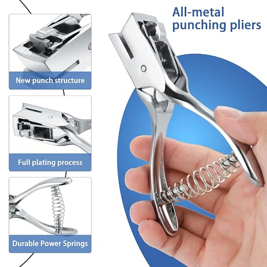 IMLIKE Badge Hole Punch for ID Cards:All Metal Handheld Slot Hole Punch - Image 4