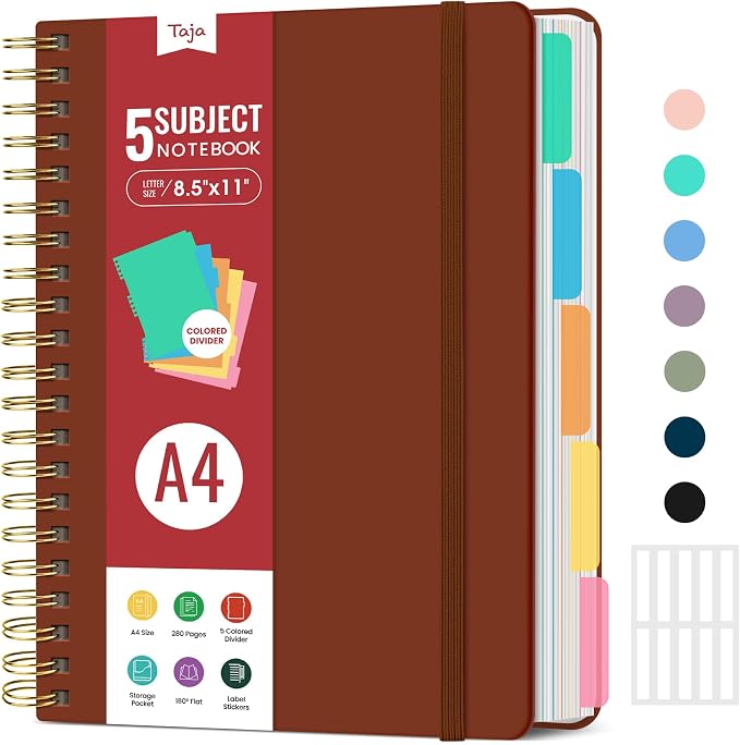 Hardcover Spiral Journal Notebooks by Taja