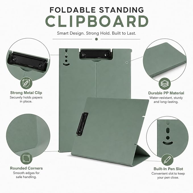 Free Standing Clipboard Foldable and Desktop Document Stand - Image 3