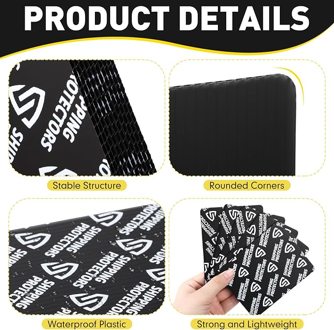 300 Pcs Trading Card Shipping Protector Bulk 3.5 x 4.5 Inch Black Card Shipping - Image 3
