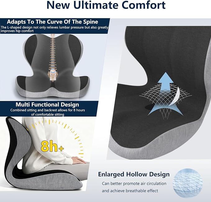 Car Seat Cushion for Long Driving, Office Chair Cushion | Truck Seat Cushion - Image 7
