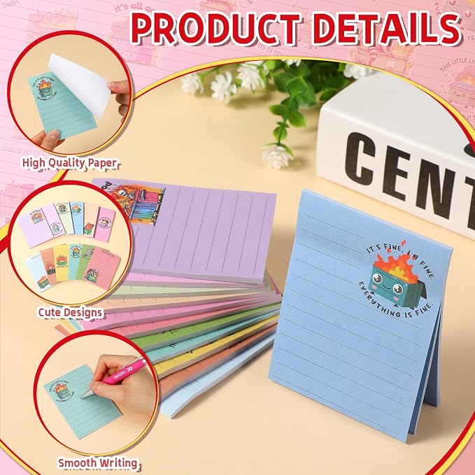12 Pcs Funny Sticky Notes for Work 4x3 Inches Sarcastic Self Adhesive Notepads - Image 3
