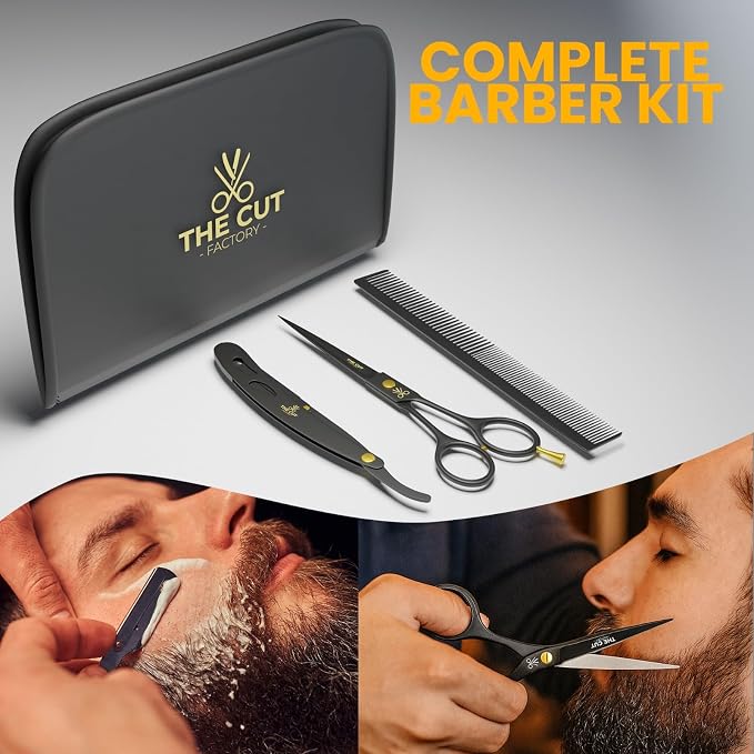 Professional Hair Scissors & Straight Razor Kit – Premium Barber Shears Set - Image 6