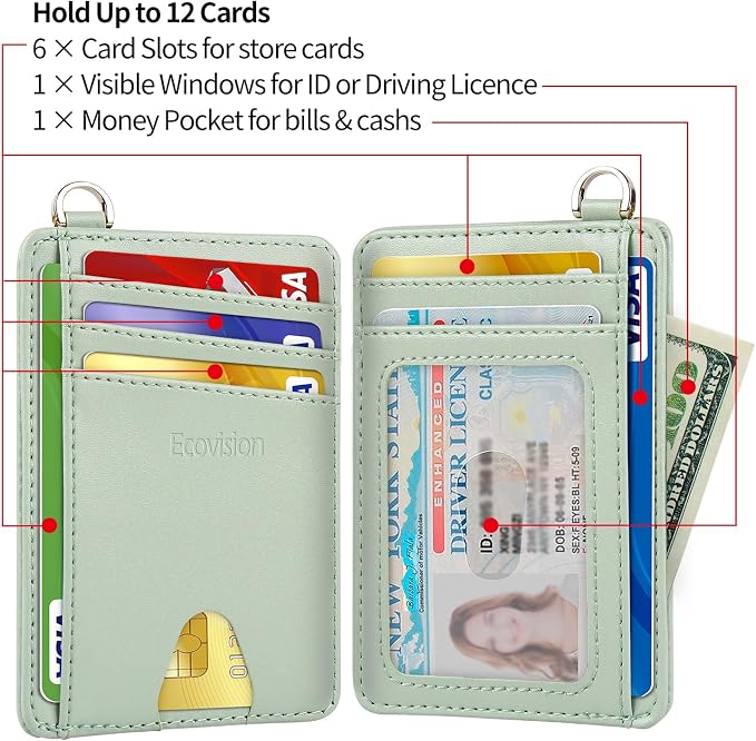 Slim Minimalist Front Pocket Wallet, RFID Blocking Credit Card Holder Wallet - Image 5