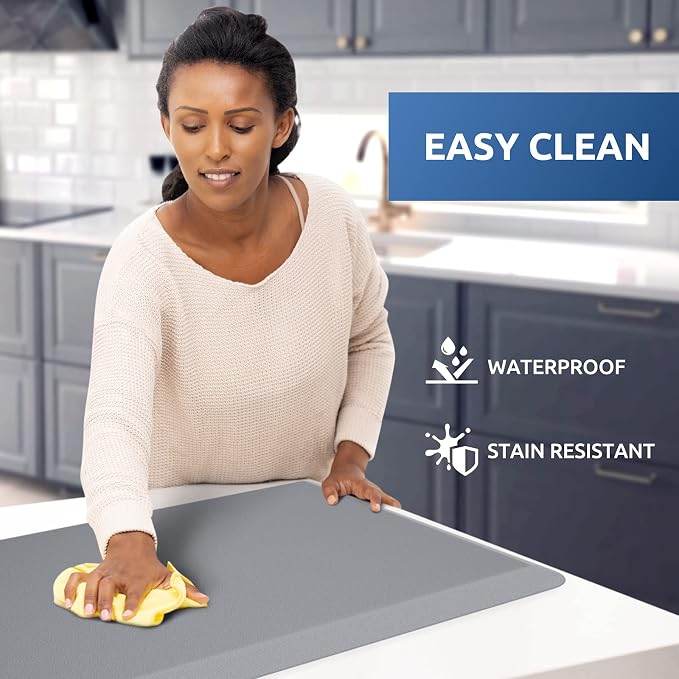 KitchenClouds Kitchen Mat Cushioned Anti Fatigue Rug 17.3"x28" Waterproof Non - Image 3