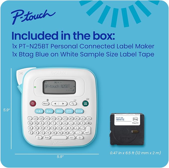 Brother P-Touch PT-N25BT Personal Connected Label Maker, Design&Print2 app - Image 6