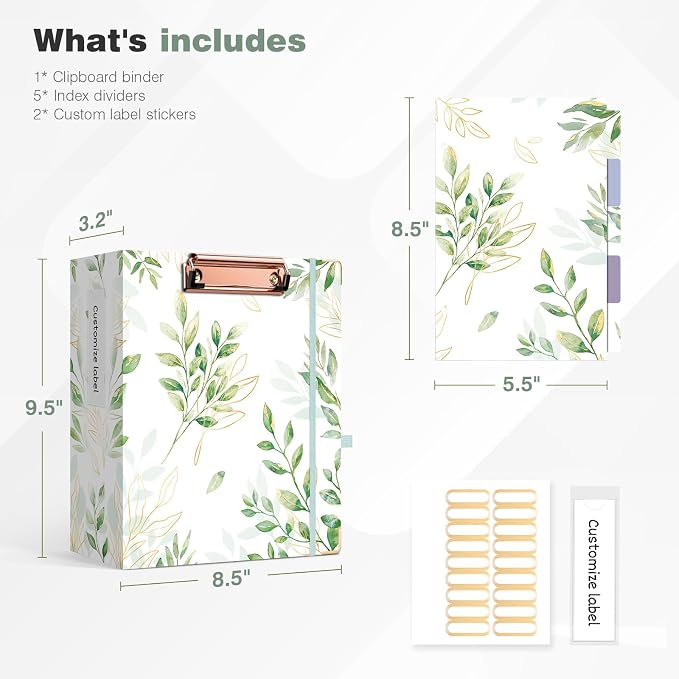Ospelelf Small Three Ring Binder 2 Inch, - Image 3