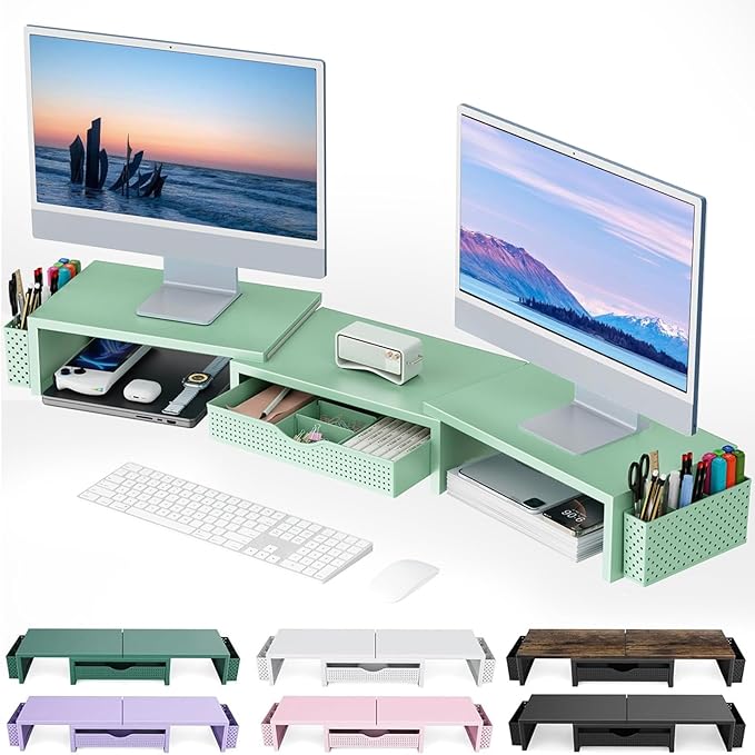 gianotter Dual Monitor Stand Riser, Desk Organizer by gianotter