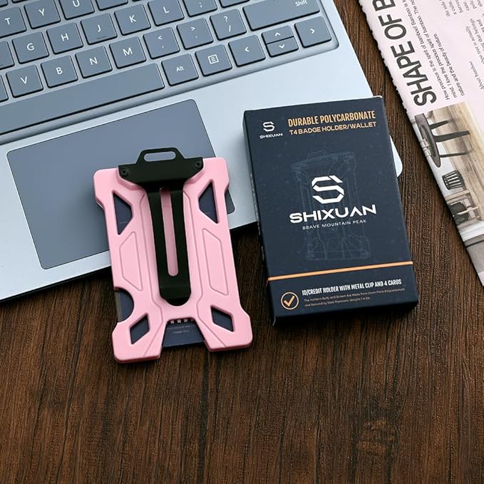 ID Badge Holder with Retractable Clip, Credit Card Holder, Keychain Wallet - Image 2