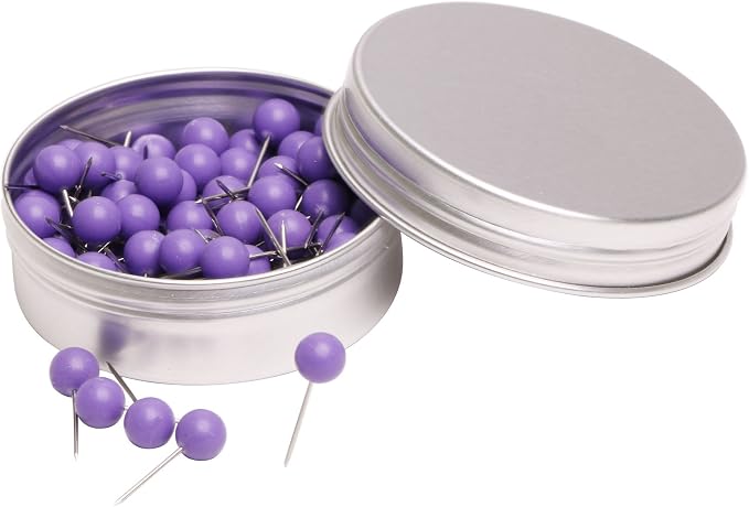 Tupalizy 100PCS 1/4 Inch Small Round Head Map Tacks Pins by Tupalizy