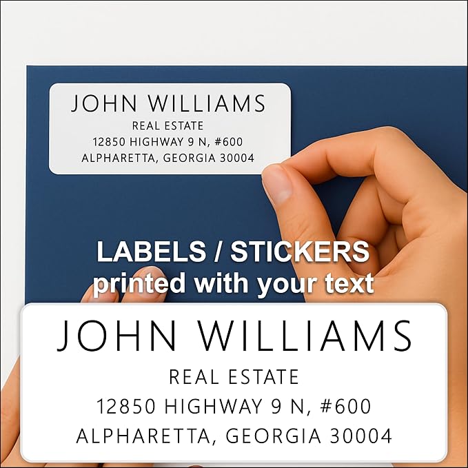 Personalized White Address Labels - Image 3