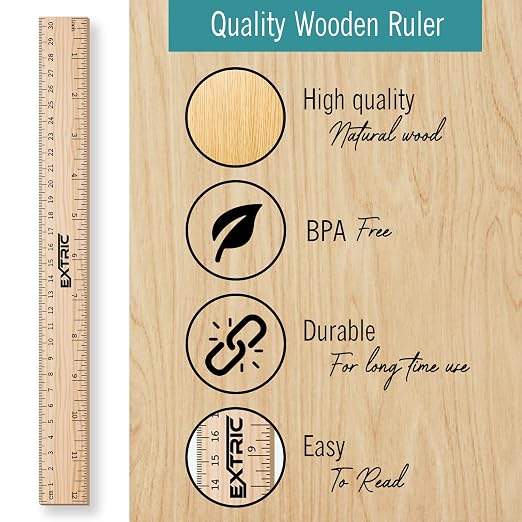 Rulers 12 Inch, Rulers Bulk for Classroom – Wooden Ruler for Kids 36 Pack Great - Image 3