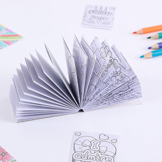 Women's Mini Coloring Book, 6 Pack Small Coloring Books - Image 6