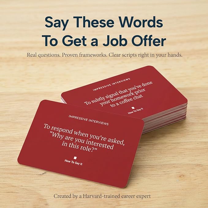 HOW TO SAY IT® Impressive Interviews by Gorick Ng, 52 Scenario-Based Flashcards - Image 2