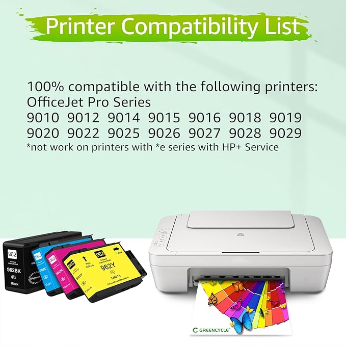 Upgraded 962XL Ink Cartridges Combo Pack Replacement for HP 962XL 962 XL High Yield Black & Color Ink Cartridge Set Work for HP OfficeJet Pro 9010, 9020 Series Printer (1BK/1C/1M/1Y, 4 Pack)-DeskLoop Office