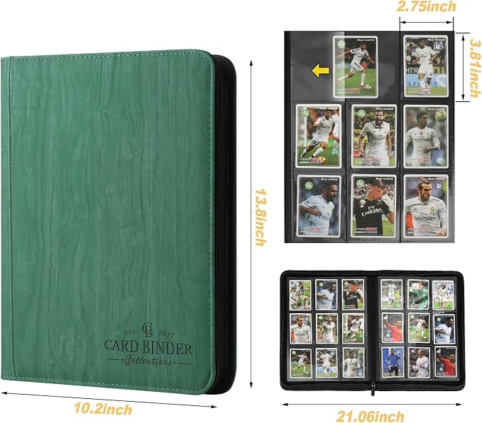 9 Pocket Card Binder, Premium Zip Trading Card Binder, 540 Double Sided Pocket - Image 2