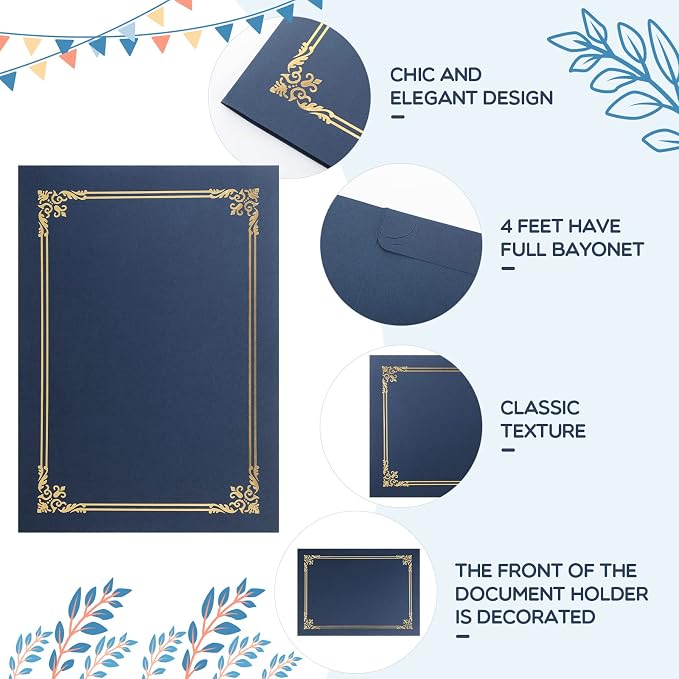 Sherr 60 Pcs Certificate Holders Certificate Covers Folders Diploma Holders - Image 4