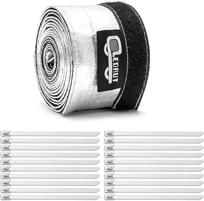 Heat Shroud Aluminized Sleeving Heat Shield fuel line wire heat sleeve 1/2" - Image 2