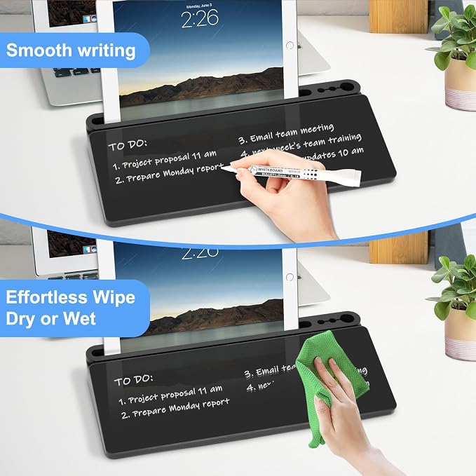 2 Pack Desktop Glass Whiteboard - Image 6