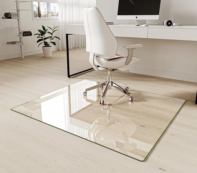 Koonmi Tempered Glass Chair Mat 42"x48" by KOONMI