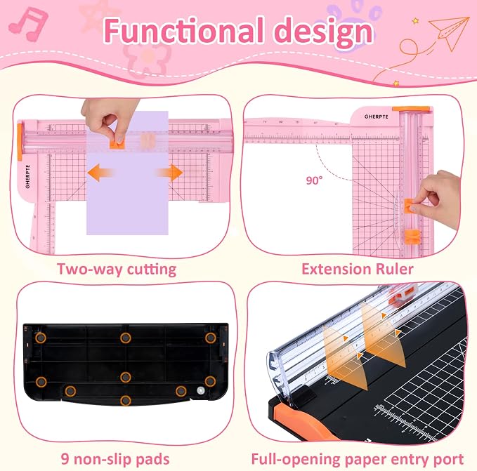 2 Set A4 Paper Cutter 12 Inch Titanium Paper Trimmer Scrapbooking Tool - Image 3