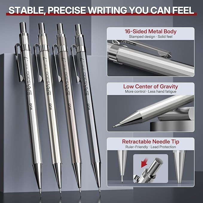 WUO 0.7mm Mechanical Pencil Set - Image 3