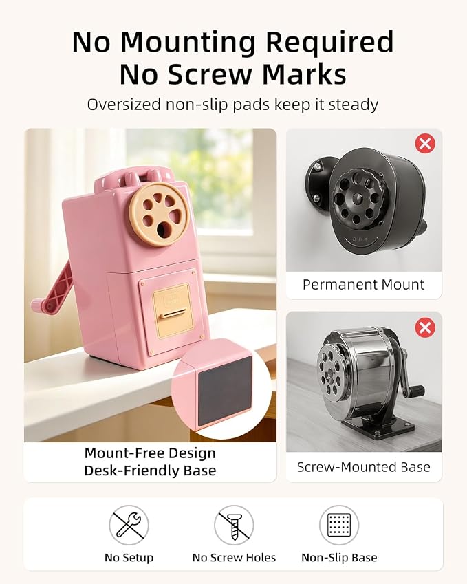 ZMOL Manual Hand Crank Pencil Sharpener - Image 8