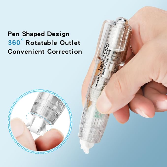 White Retractable Correction Tapes, 2 Cute Pre-Loaded Correctors - Image 3