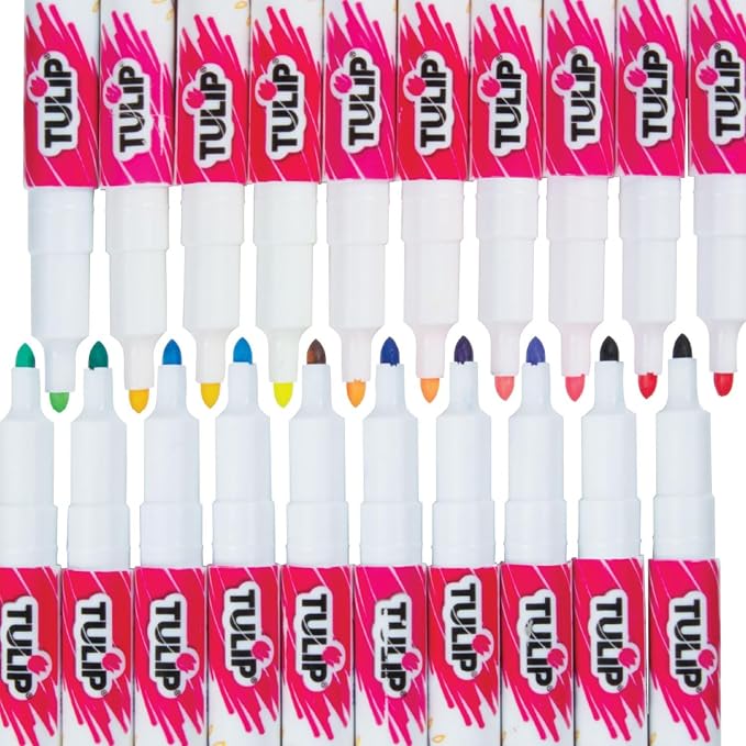 Tulip Permanent Fabric Markers Rainbow 20 Pack - Image 7