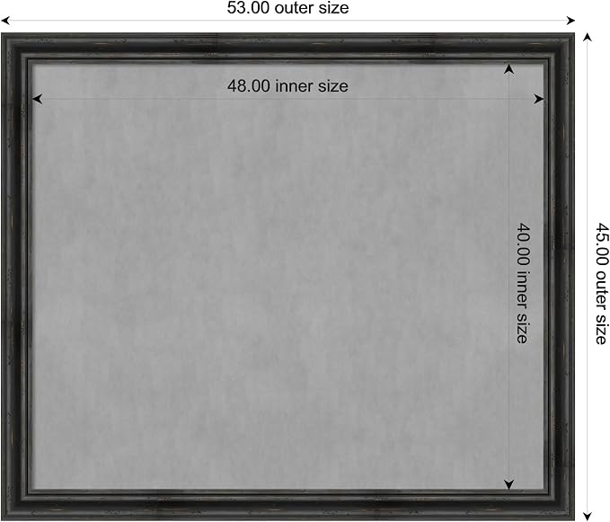 Amanti Art Black Framed Magnetic Board 45x53 Oversize Vision Board - Image 4