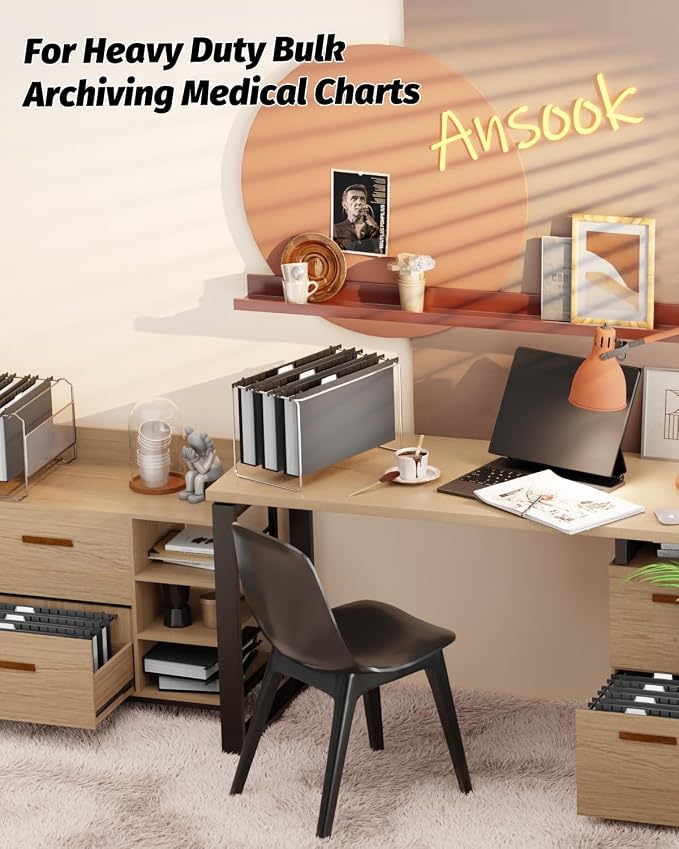 Ansook Extra Capacity Hanging File Folders Legal Size, Heavy Duty 2 Inch - Image 7