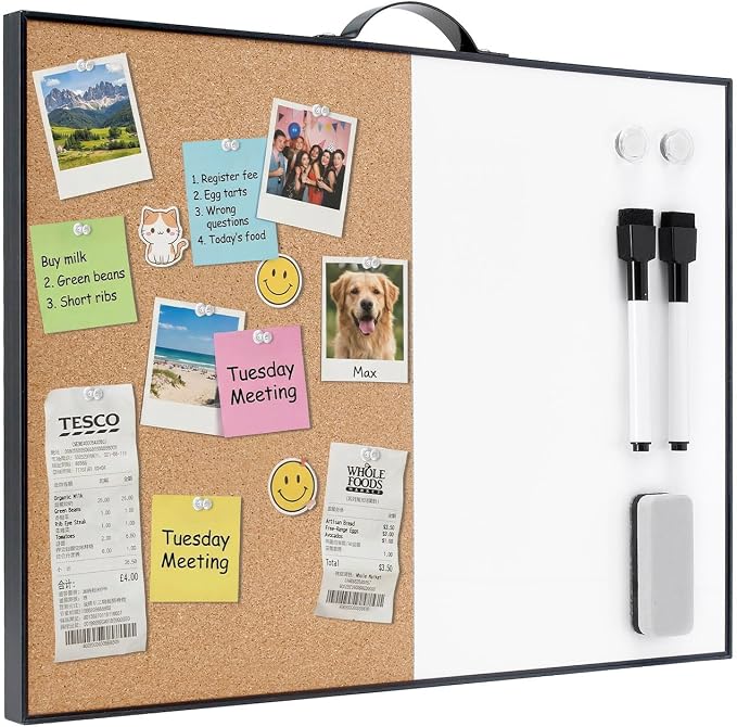 TSJ OFFICE Small Whiteboard Cork-Board by TSJOFFICE-WipeCleanThinkGreenWorkSmart