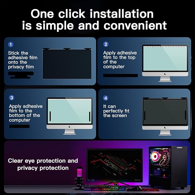 2 Pack Magnetic Hanging Computer Privacy Screen 32 Inch - Image 8