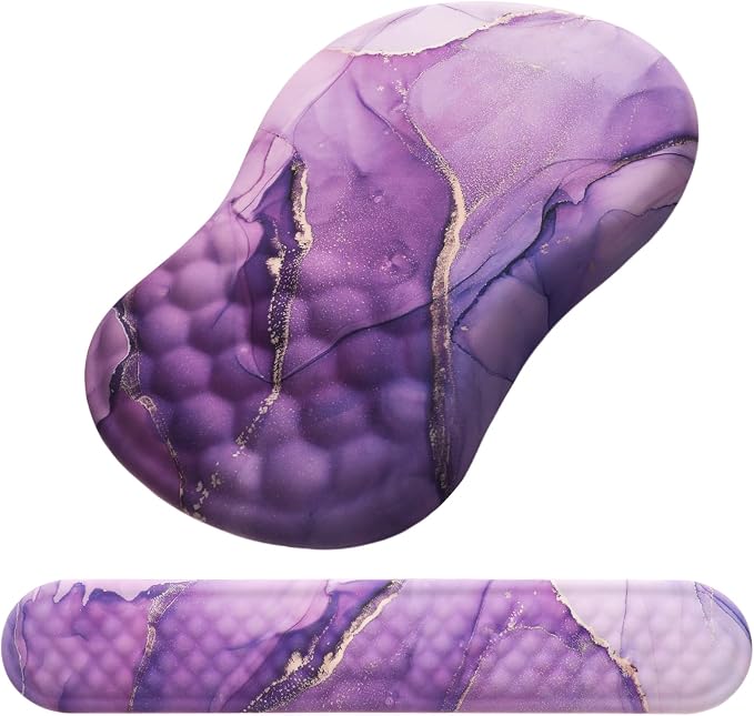 Mouse Pad Wrist Support, Laokiiy 2 in1 Keyboard Wrist Rest+ Ergonomic Mouse Pad by Laokiiy
