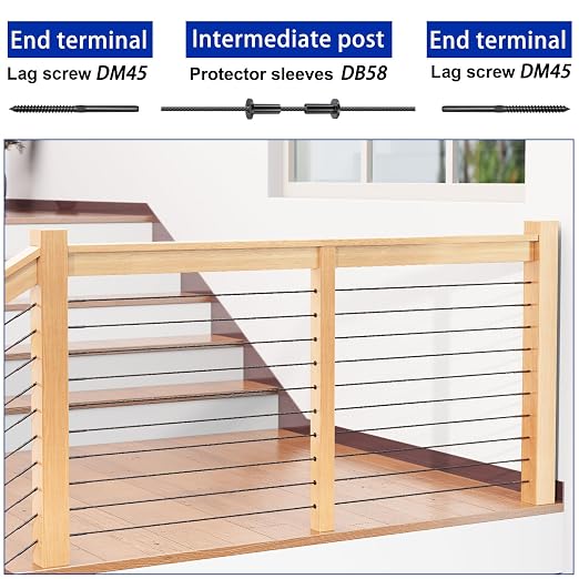 Steel DN Mate 100 Pack Cable Railing Protector Sleeves - Image 4